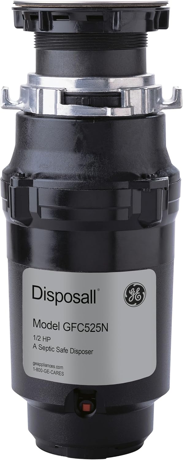Triturador de desperdicios GE, 1/2 HP, para 2-4 personas, GFC525N