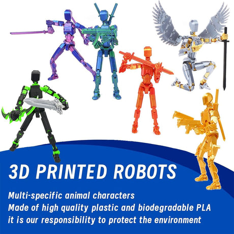 Conjunto de Figuras de Acción, Titan 13, 3D Impresas, T-13