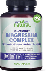 Suplemento Magnesio 4-en-1, Complejo Glycinate/Taurate/Malate/Orotate, 300 mg, 120 Cápsulas
