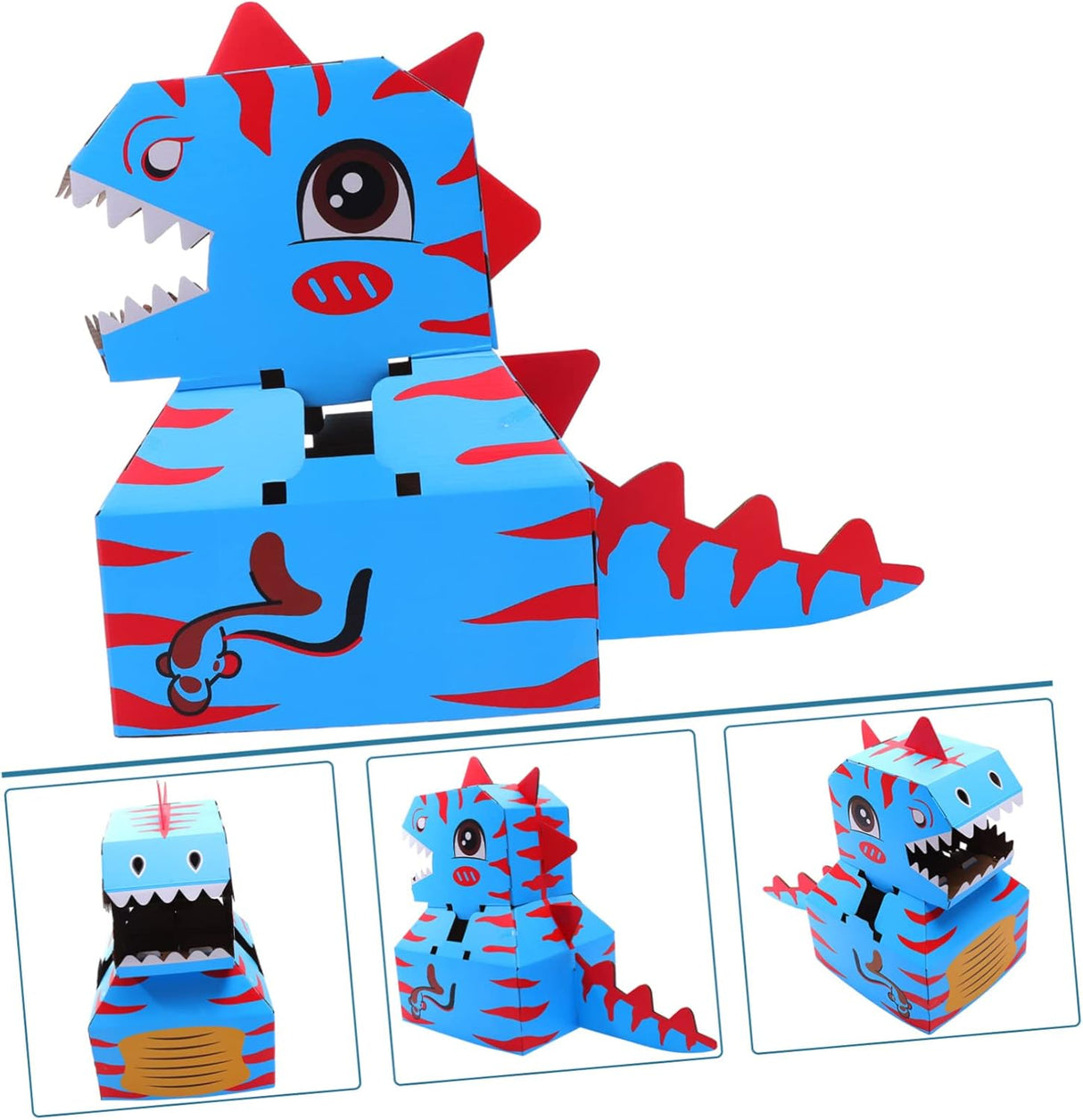 Disfraz Dinosaurio Cartón para Niños - Modelo Color Battle