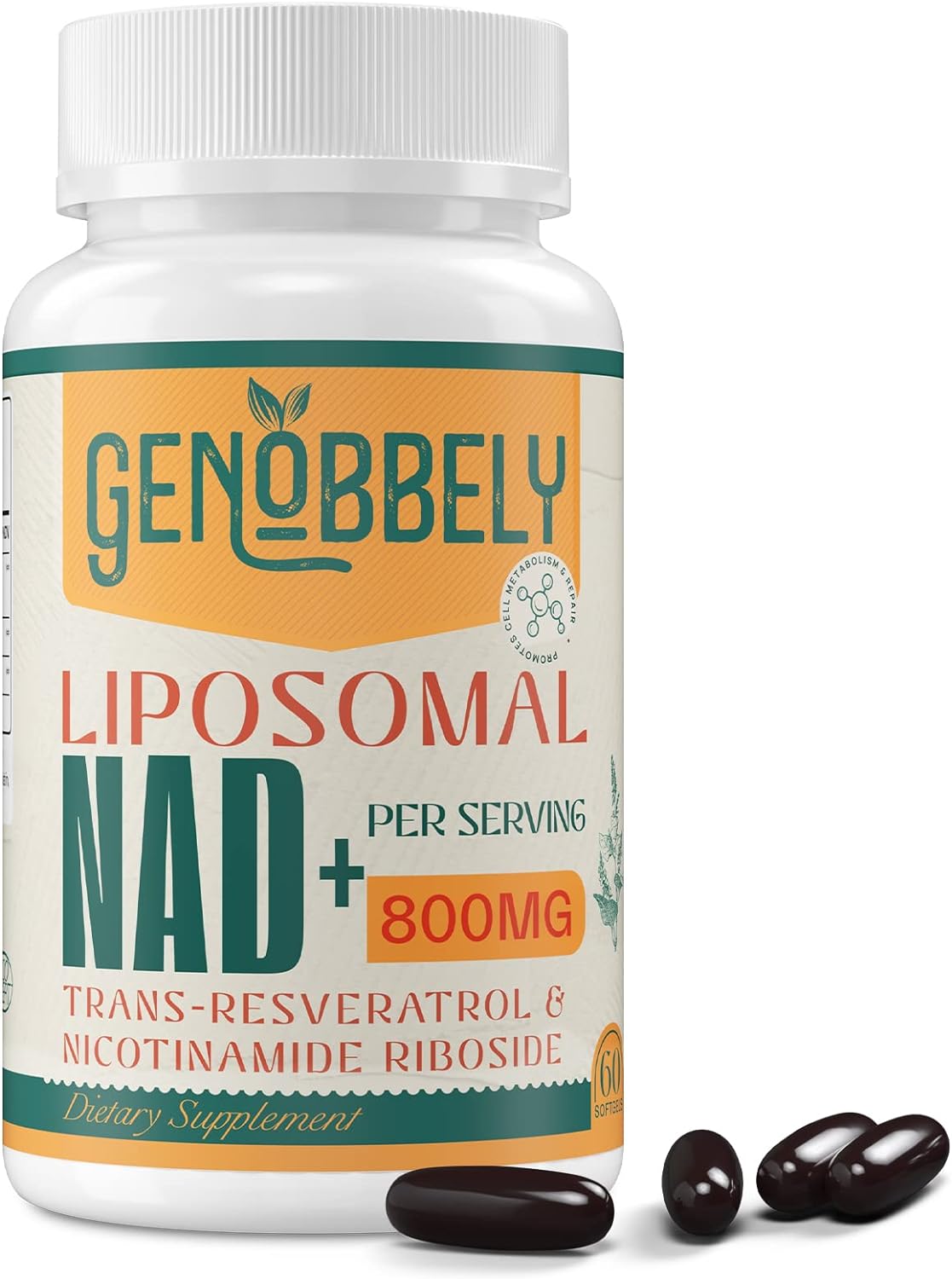 Suplemento Liposomal NAD+ con Nicotinamida y Resveratrol