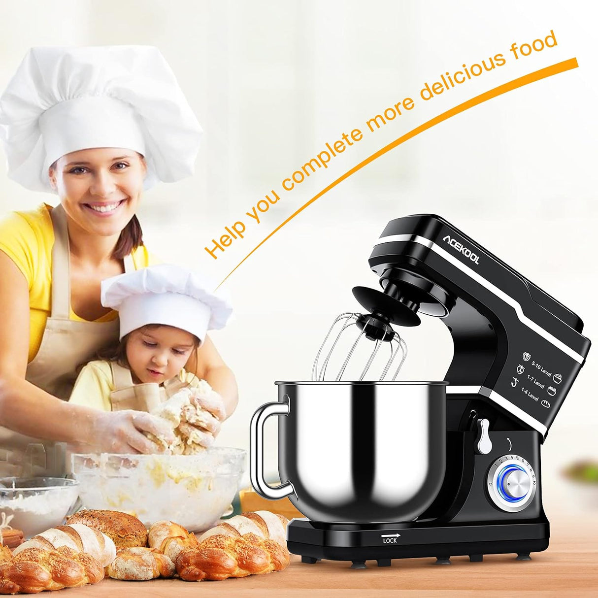 Batidora Acekool 660W 10 velocidades 7.5 Qt MK-5101