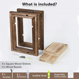 Estantes Flotantes idee-home, Set de 4, Decoración Pared
