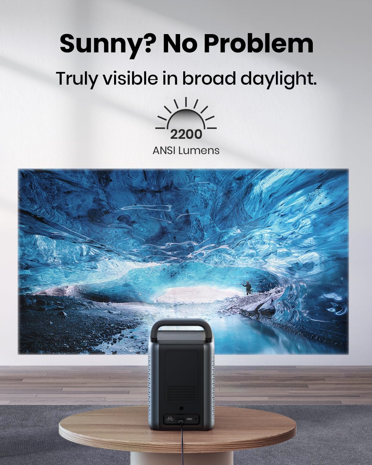Proyector Nebula Anker 4K, Android TV, 2200 lúmenes, modelo Cosmos