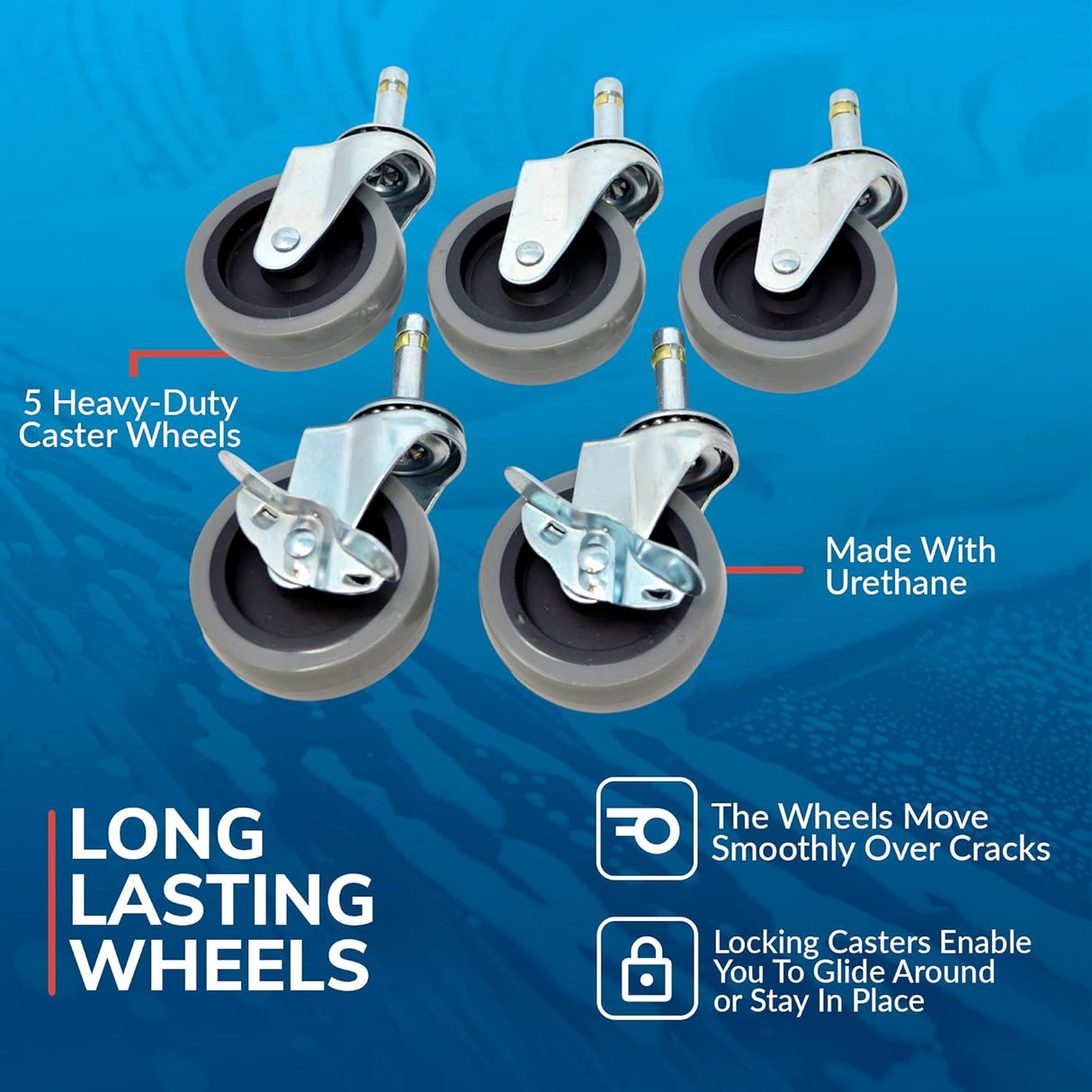 Ruedas para cubo Grit Guard - Soporte para limpieza de cubos