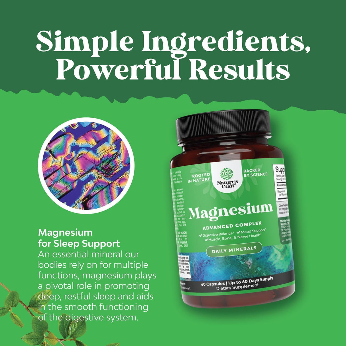 Suplemento complejo de magnesio de alta absorción 500 mg