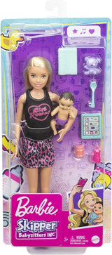Barbie Skipper Babysitters Inc Set con Muñeca, Accesorios y Top