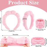 diadema rosa para el cuidado de la piel y muñequera WSICSE