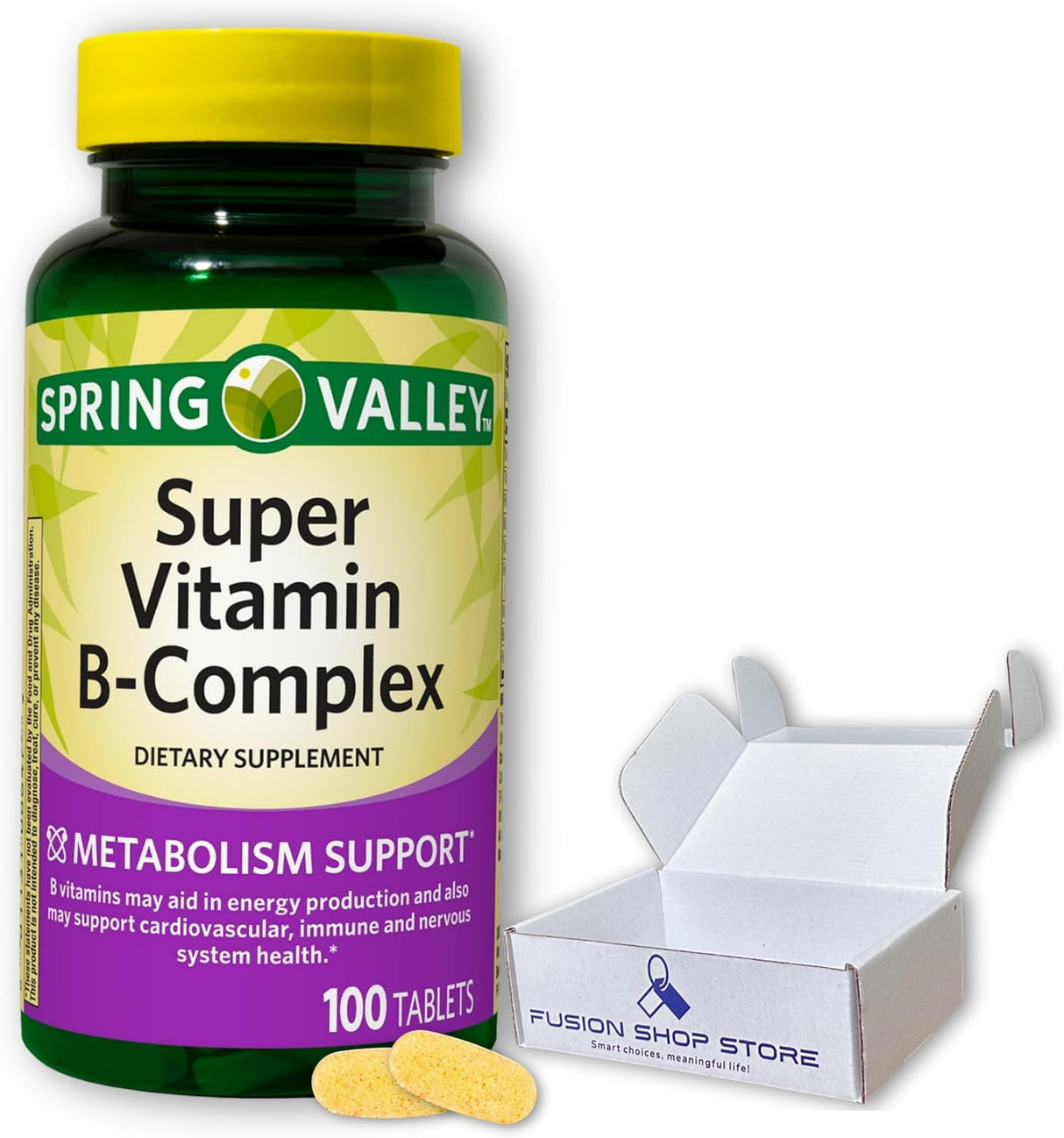 Suplemento de Vitaminas B Complejo Fusion Shop 100 tabletas
