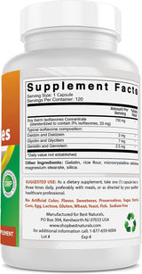 Isoflavonas de Soja 750 mg 120 Cápsulas Best Naturals 2 Pck