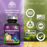 Suplemento Orgánico de Ashwagandha 1950 mg - 120 Cápsulas