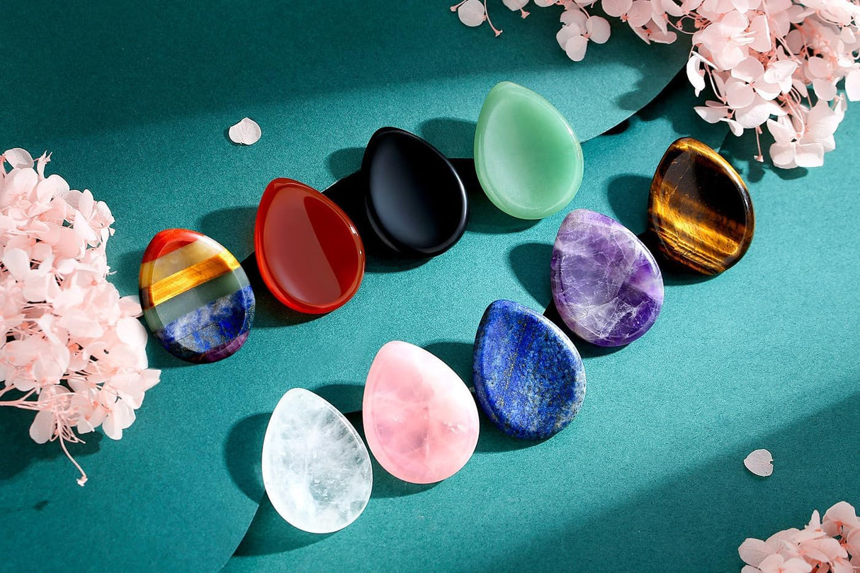 DUQGUHO Piedra de preocupación de lapislázuli, cristales