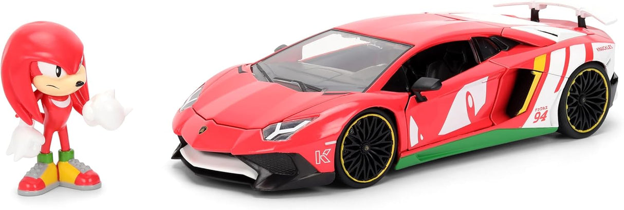 Jada Sonic Knuckles con Lamborghini Aventador SV, Vehículo y Figura