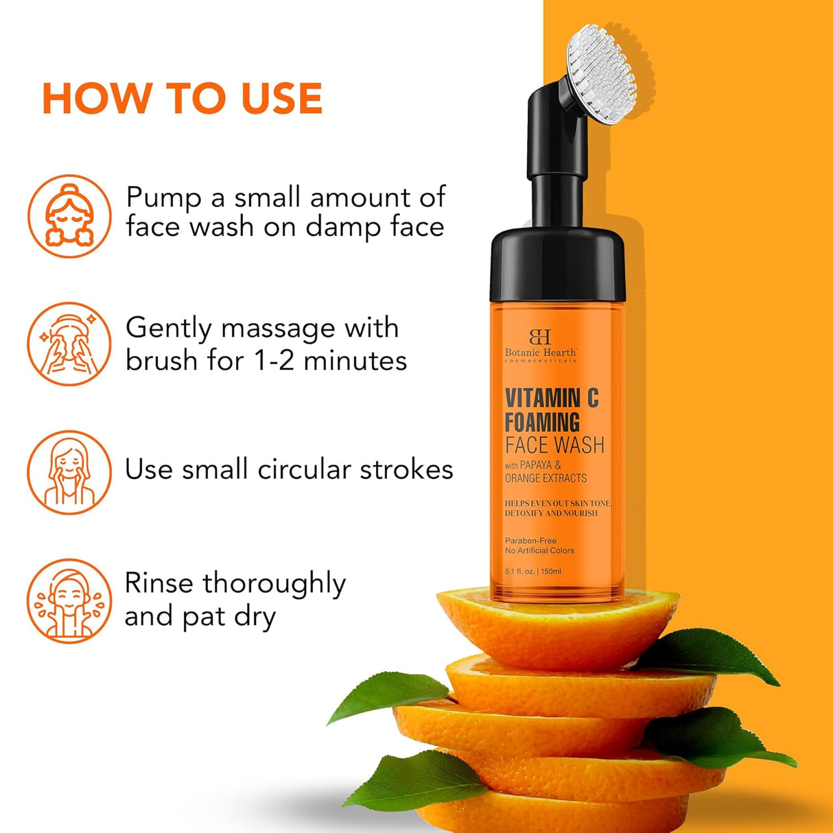 Jabon facial Botanic Hearth espumoso con vitamica C