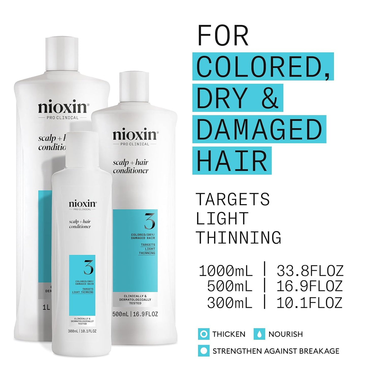 Acondicionador Engrosador para Cabello Dañado con Adelgazamiento - System 3