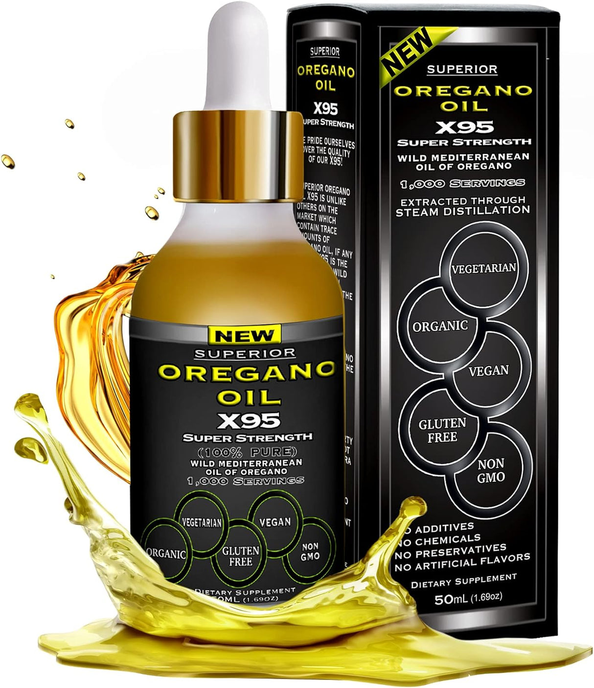 Aceite de Orégano Puro y Potente  Extracto Mediterráneo