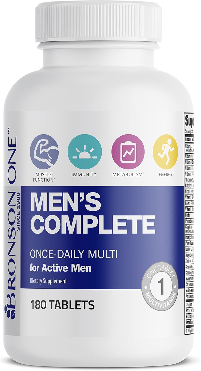 Multivitamínico Completo Bronson ONE para Hombres Activos, 180 Tab.
