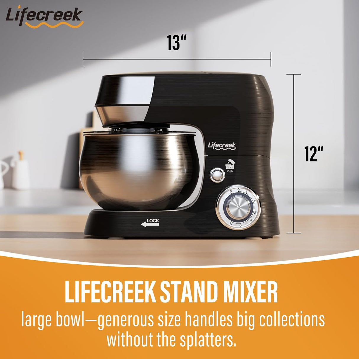 Batidora Multifuncional 6 en 1, 5.3Qt 660W, 6 Velocidades, Modelo: