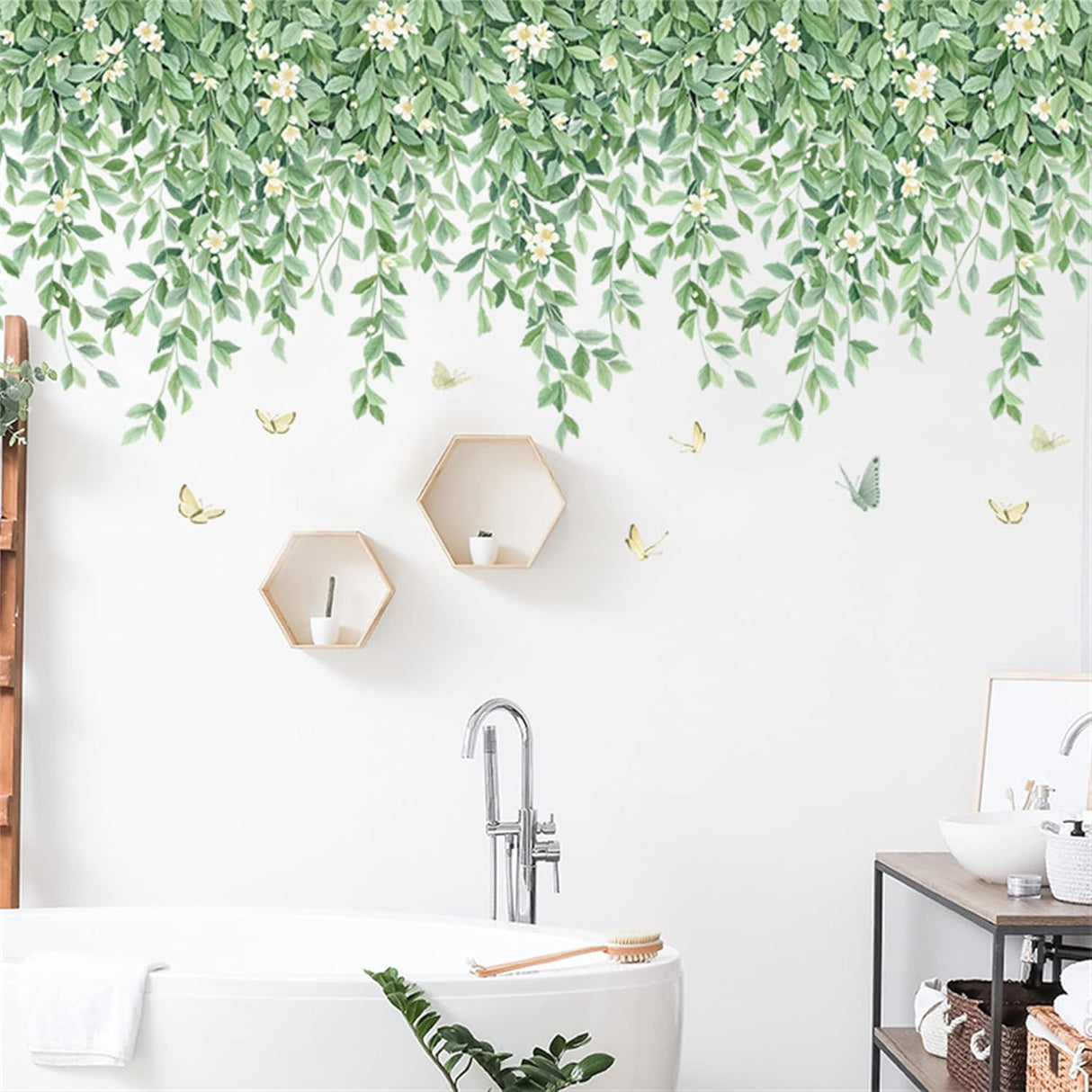 Vinilo WAFT YEARN Decoración Pared Hojas Vínculo Removible