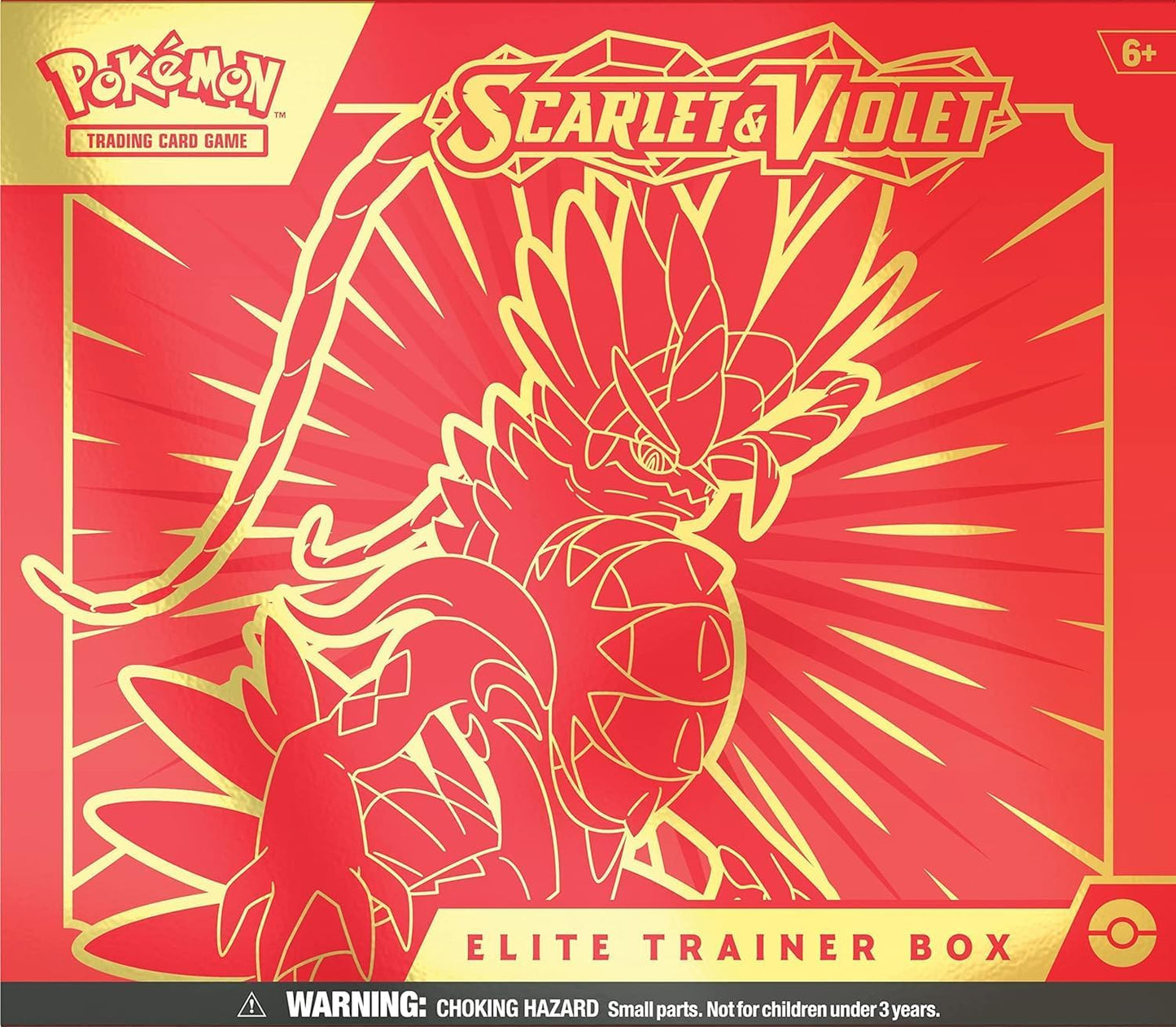 Pokémon TCG: Caja de entrenador élite escarlata y violeta (Miraidon Purple o Koraidon Red, Random Color)