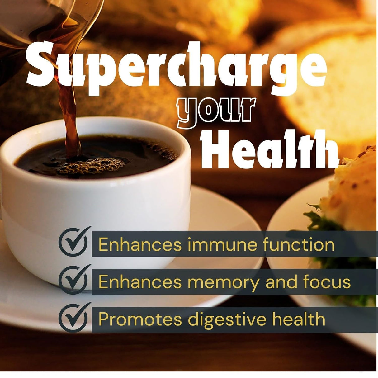 Café de Hongo Shroomsipps, 16 Cápsulas, Sabor Medio, Salud
