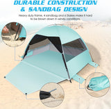 Tienda de playa fácil de montar, anti-UV, con ventanas enrollables