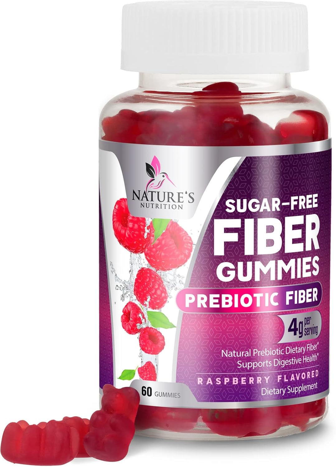 Suplemento de fibra sin azúcar para adultos Nature's Nutrition