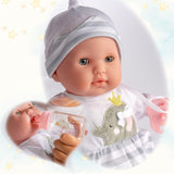 Muñeca suave de 15 JC Toys con ojos abiertos/cerrados, 30036