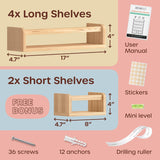 Estantes Flotantes para Libros, Marca: DIY, 6 en 1, Modelo: 4+2