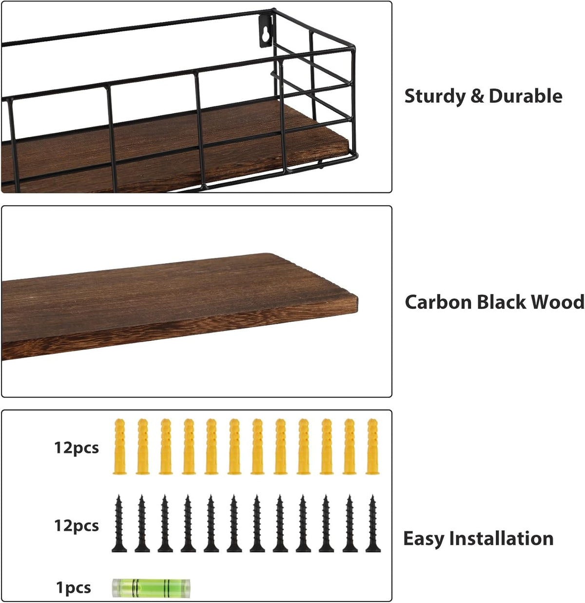 Estantes Flotantes Fixwal, 5 Piezas Montados en Pared