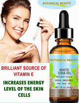 Aceite de Chía Blanca Virgen Puro Natural para Cara, Piel, Cabello