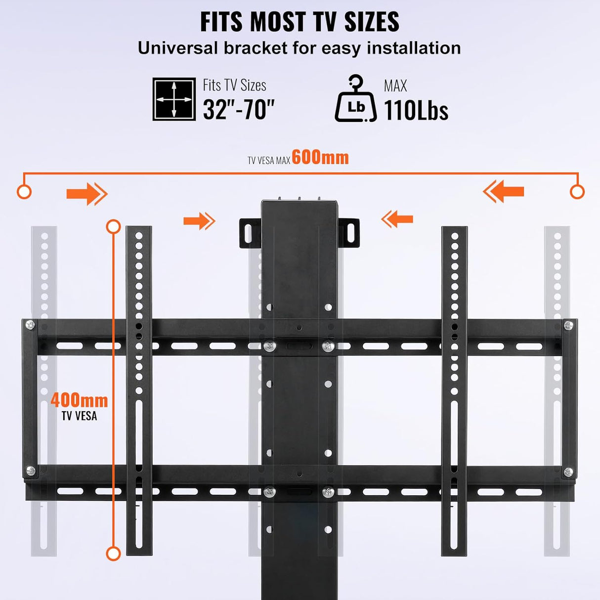 Soporte Elevador de TV VEVOR, Altura Ajustable, Control Remoto