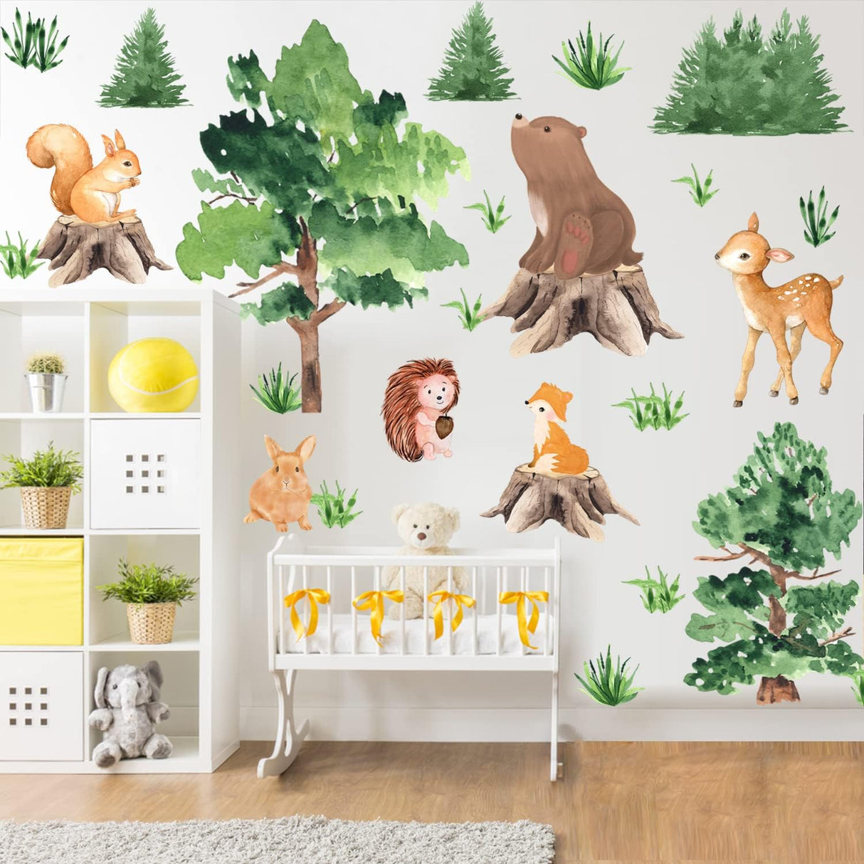 Pegatinas de animales de bosque KOKOLAP para decoraciones infantiles