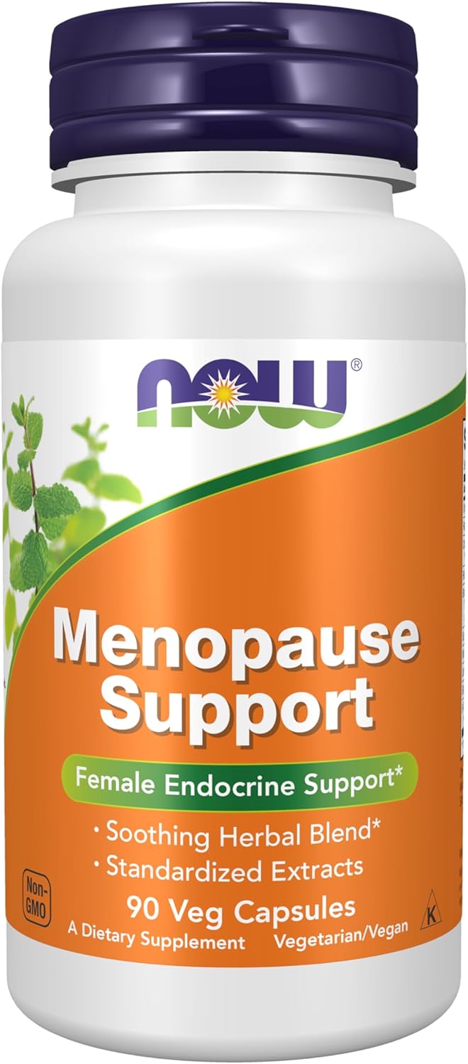 Suplemento de Menopausia NOW Foods con Extractos y Nutrientes, 90 Cápsulas