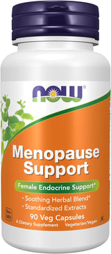 Suplemento de Menopausia NOW Foods con Extractos y Nutrientes, 90 Cápsulas