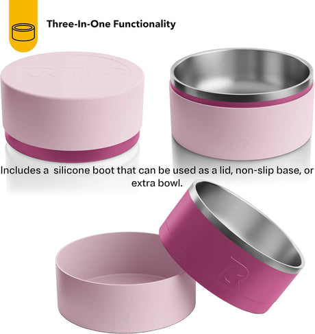 Cuenco 3-en-1 para Perros RTIC, Acero Inoxidable, Grande