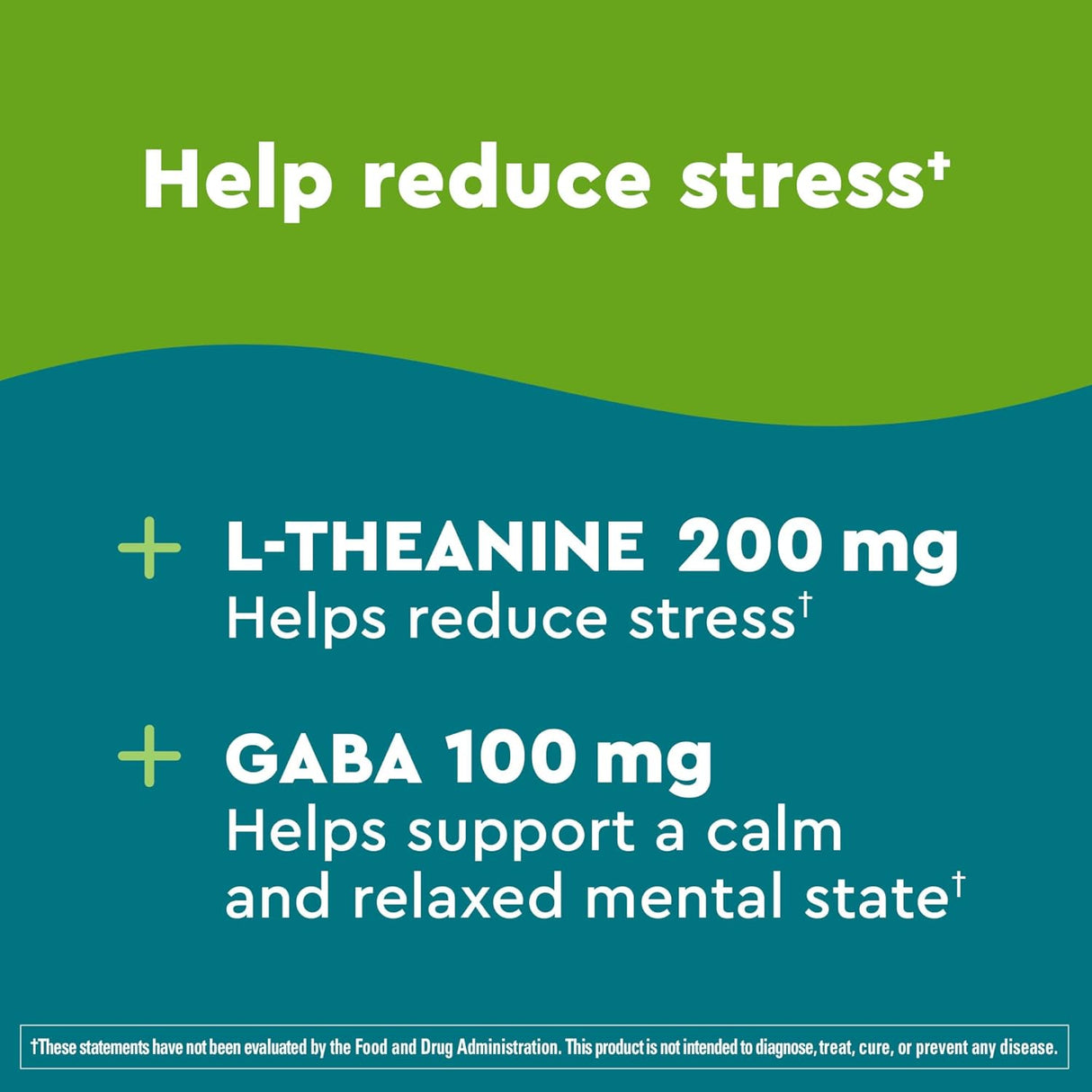 Suplementos para aliviar el estrés L teanina de 200 mg