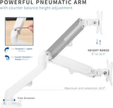 Soporte Doble de Monitor VIVO, Brazo Neumático, STAND-V102OW