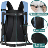 Mochila de lujo para gatos y viajes senderismo azul
