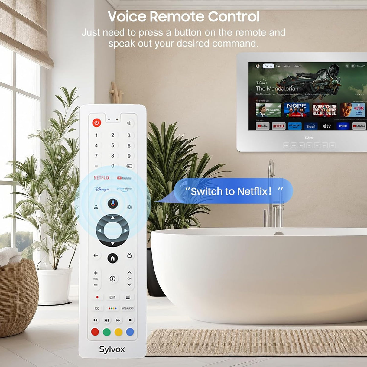 Televisor Espejo SYLVOX 24 Smart, 1080P, IP66, WiFi, Bluetooth