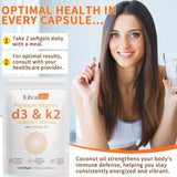 Suplemento de Vitamina D3 K2, 10000 IU, Salud Ósea y Inmunidad
