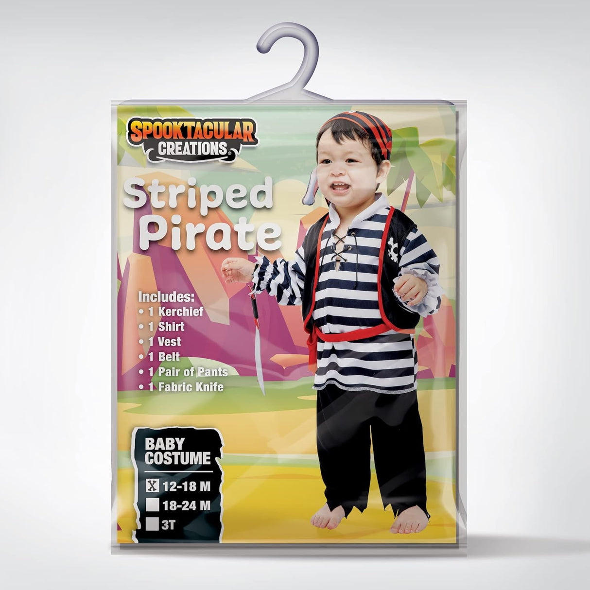 Disfraz de Pirata para Bebé, Spooktacular Creations, Rayas