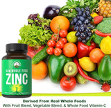 Suplemento de zinc vegano con vitamina C  hombres mujeres