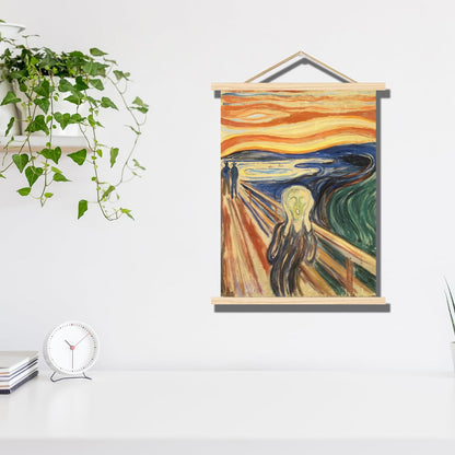 Póster colgante de madera con El Grito de Edvard Munch