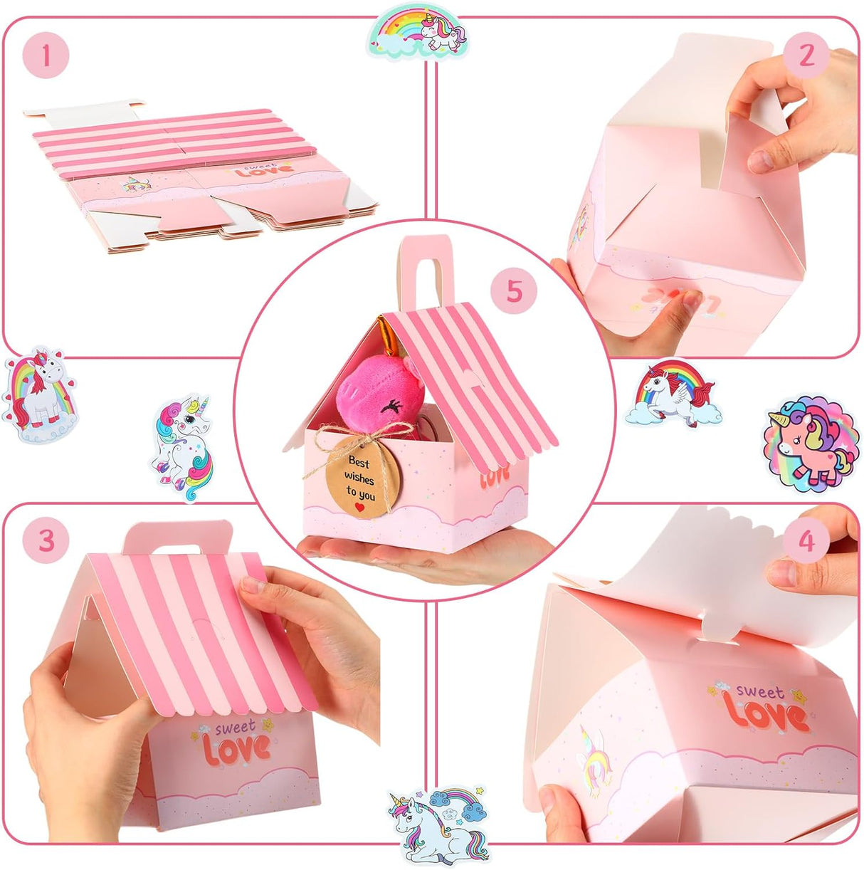 Favor de Fiesta Unicornio Remuuly 88 Pcs Mini Peluches y Regalos
