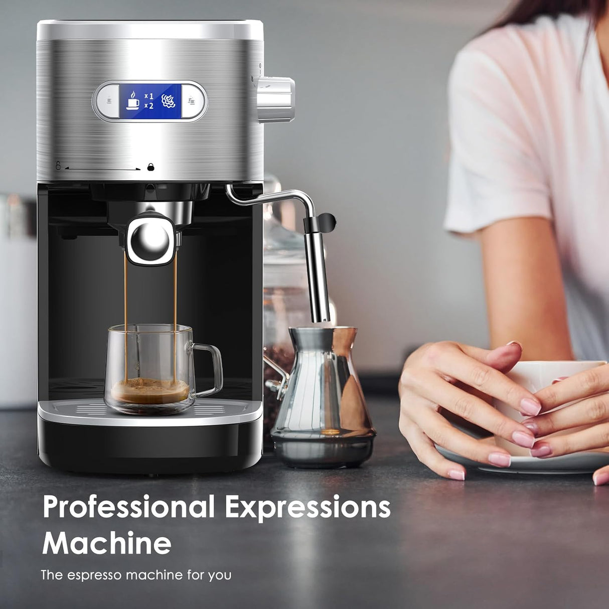 Máquina de café expreso de 20 bares CM8054 COWSAR