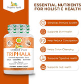 Polvo de Triphala Orgánico 300 Cápsulas - Organic Veda 1000mg