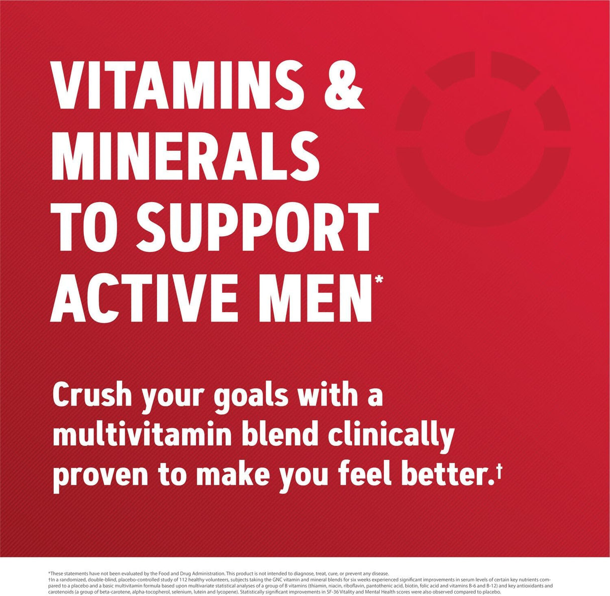 Suplemento GNC Mega Men Sport Multivitamin Performance 180 u