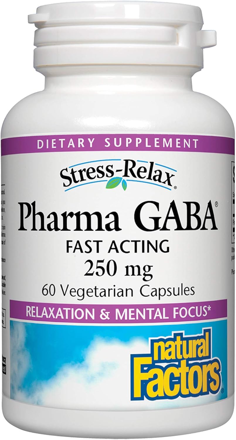 Suplemento Natural Factors Stress-Relax Pharma GABA 250 mg