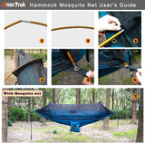 Hamaca Profesional con Mosquitero, Ligera, Doble, 230T Nylon